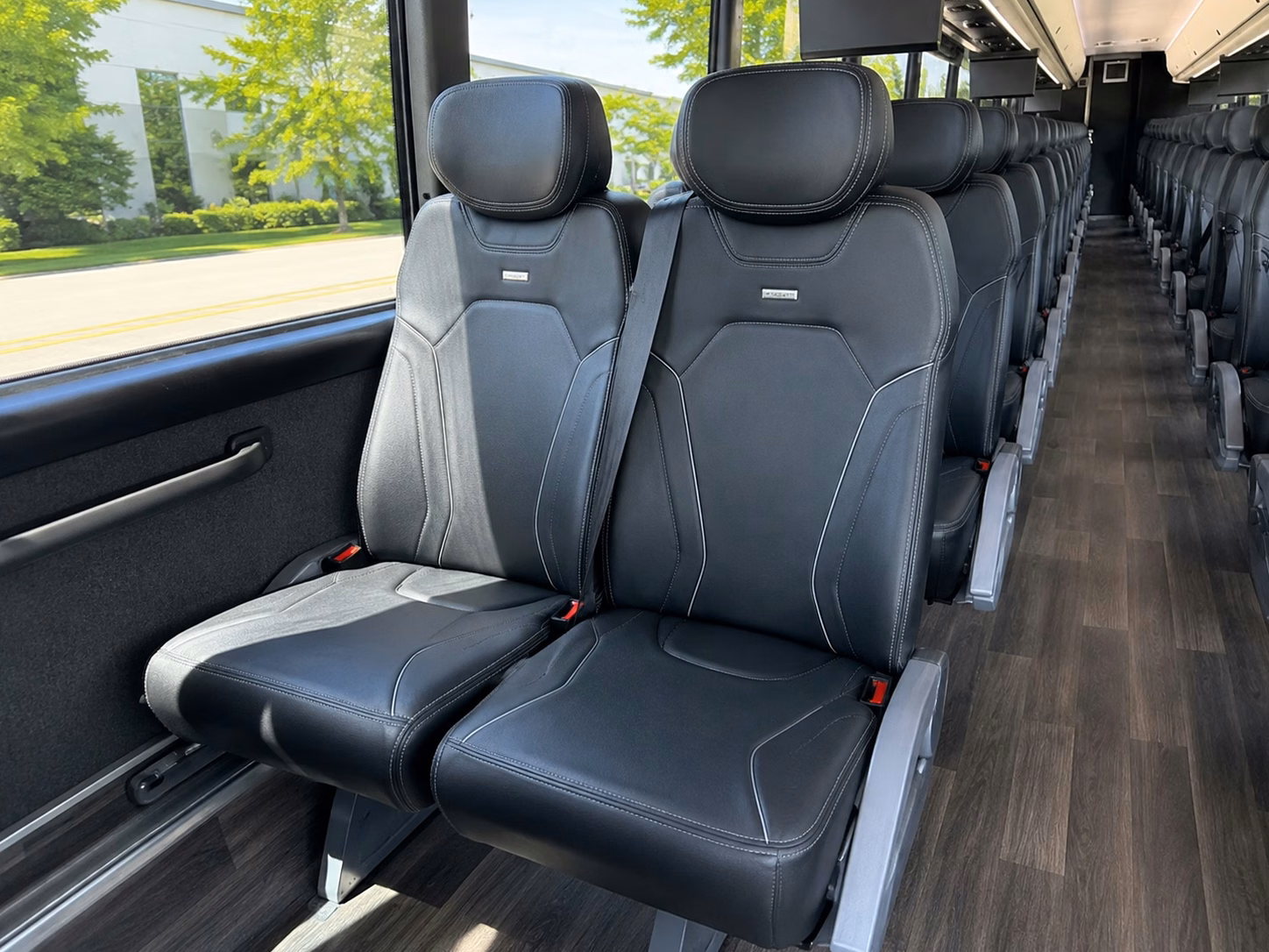 56 passenger charter bus interior